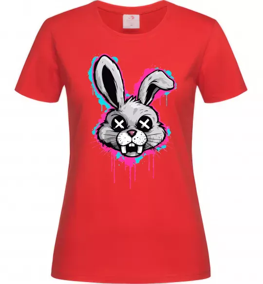 Жіноча футболка Graffity hare Червоний фото