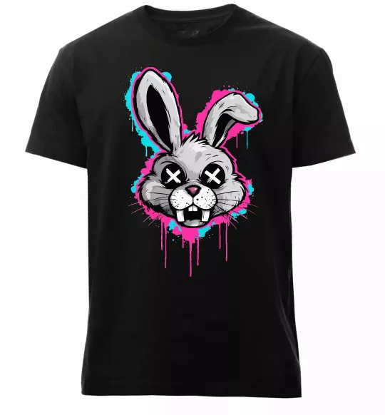 Чоловіча преміум футболка Graffity hare Чорний фото