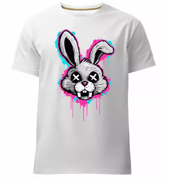 Чоловіча преміум футболка Graffity hare Білий фото