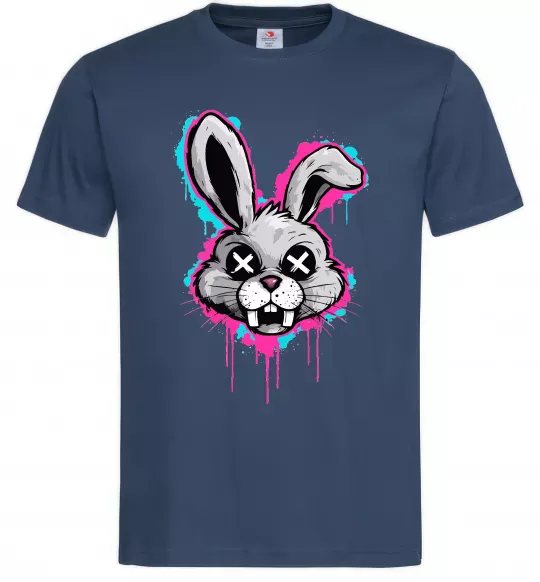 Мужская футболка Graffity hare Темно-синий фото