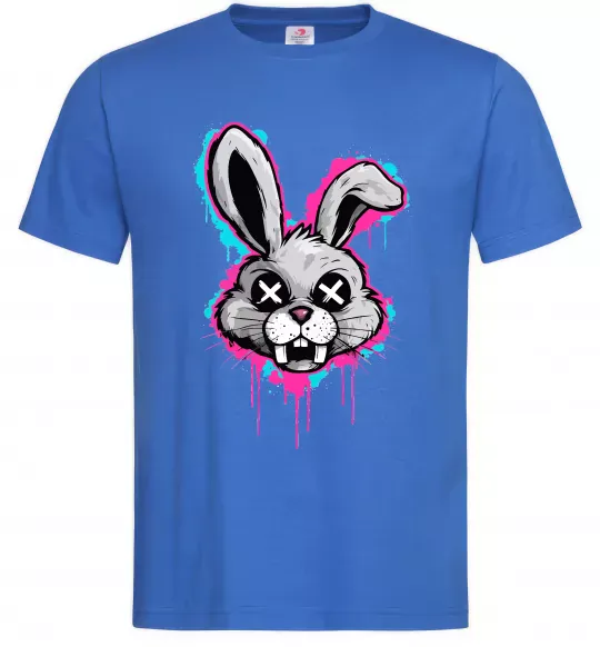 Мужская футболка Graffity hare Ярко-синий фото
