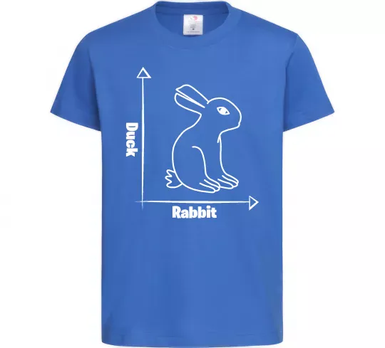 Детская футболка Duck or rabbit Ярко-синий фото