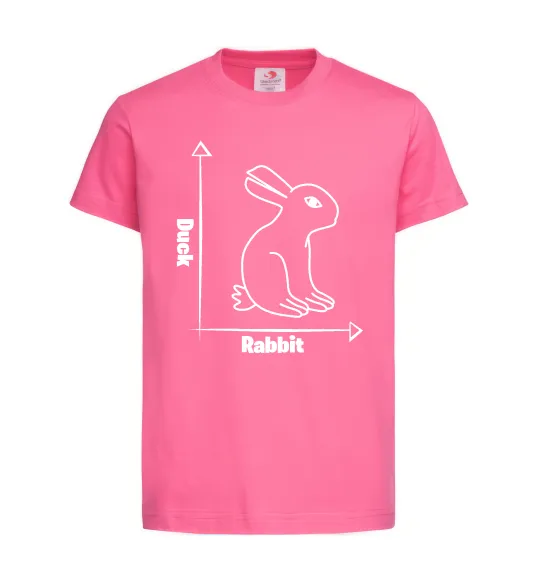 Дитяча футболка Duck or rabbit Яскраво-рожевий фото