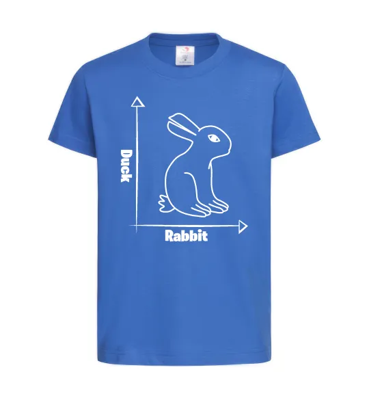 Дитяча футболка Duck or rabbit Яскраво-синій фото
