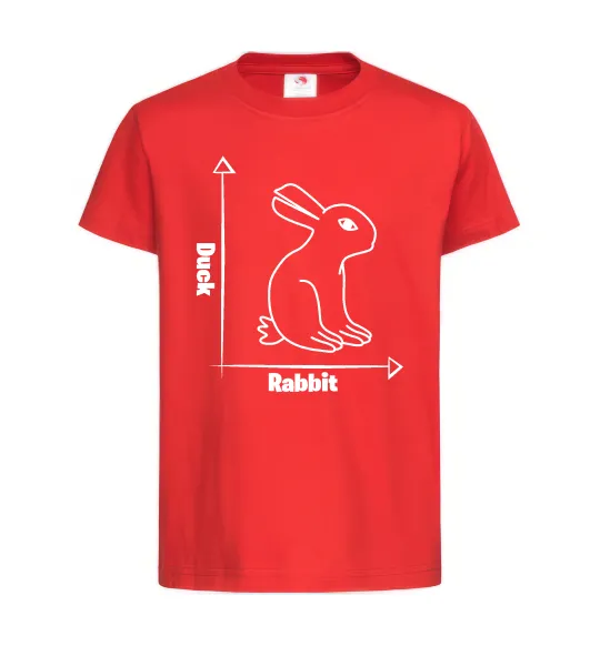 Дитяча футболка Duck or rabbit Червоний фото