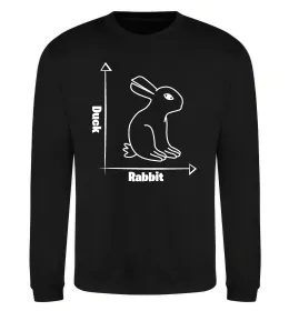 Свитшот Duck or rabbit Черный фото