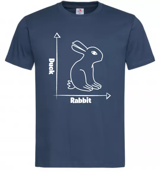 Мужская футболка Duck or rabbit Темно-синий фото