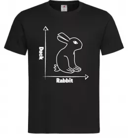 Мужская футболка Duck or rabbit Черный фото