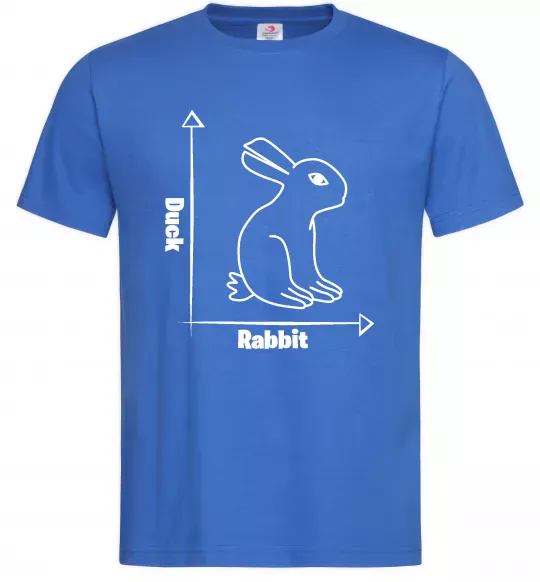 Мужская футболка Duck or rabbit Ярко-синий фото