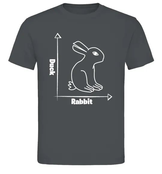 Мужская футболка Duck or rabbit Графит фото