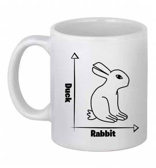 Чашка керамічна Duck or rabbit Білий фото