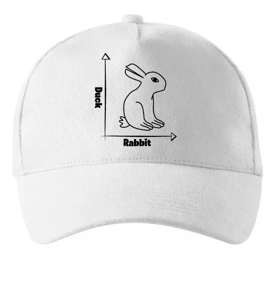 Кепка Duck or rabbit Білий фото