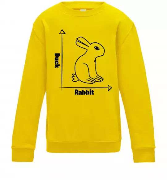Дитячий світшот Duck or rabbit Сонячно жовтий фото