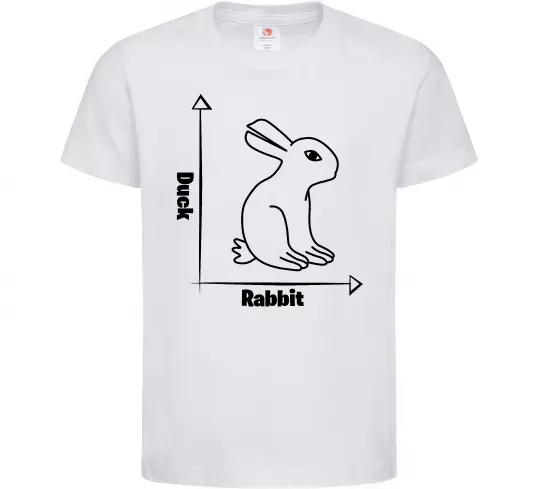 Детская футболка Duck or rabbit Белый фото