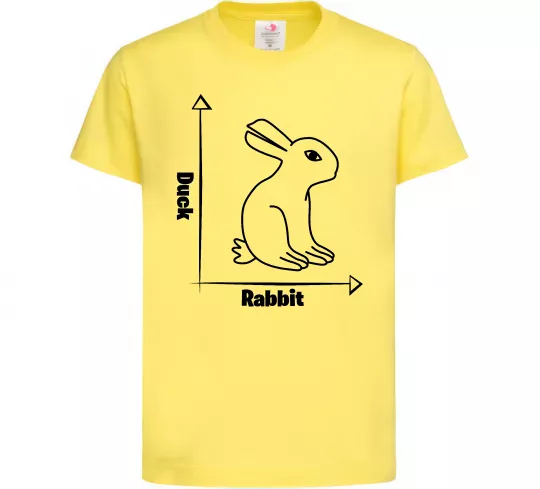 Детская футболка Duck or rabbit Лимонный фото
