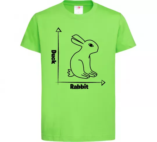 Детская футболка Duck or rabbit Лаймовый фото