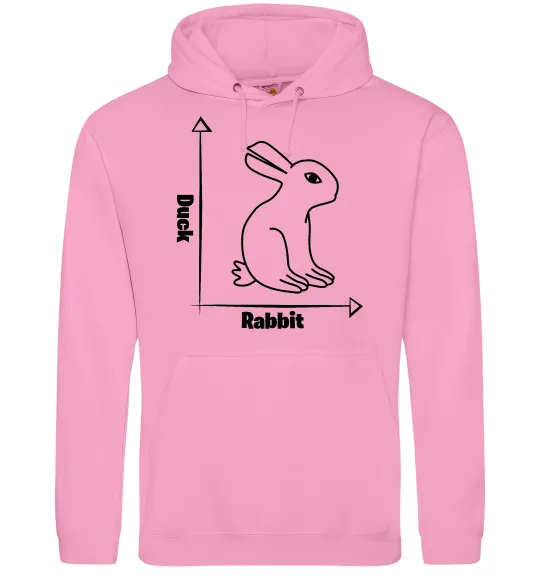 Чоловіча толстовка (худі) Duck or rabbit Рожевий фото