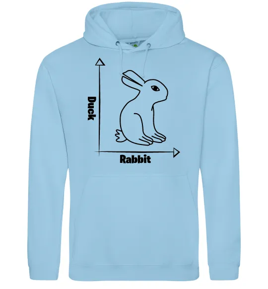 Чоловіча толстовка (худі) Duck or rabbit Блакитний фото