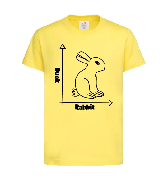 Дитяча футболка Duck or rabbit Лимонний фото