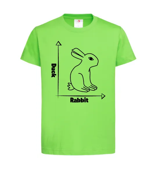 Дитяча футболка Duck or rabbit Лаймовий фото