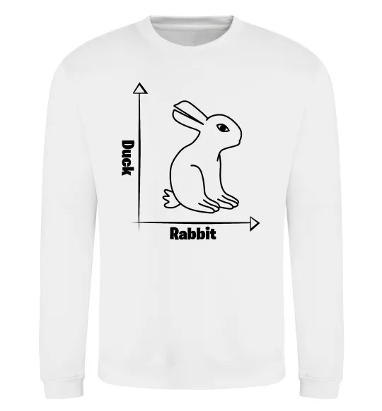 Світшот Duck or rabbit Білий фото