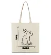 Еко-сумка Duck or rabbit Бежевий фото