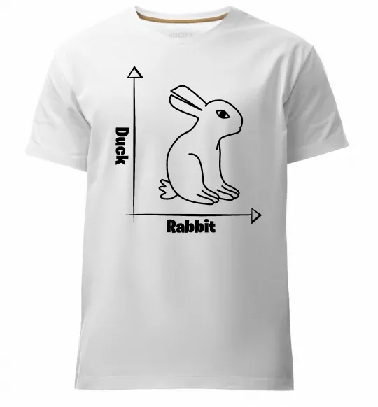 Чоловіча преміум футболка Duck or rabbit Білий фото