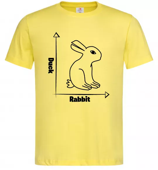 Мужская футболка Duck or rabbit Лимонный фото