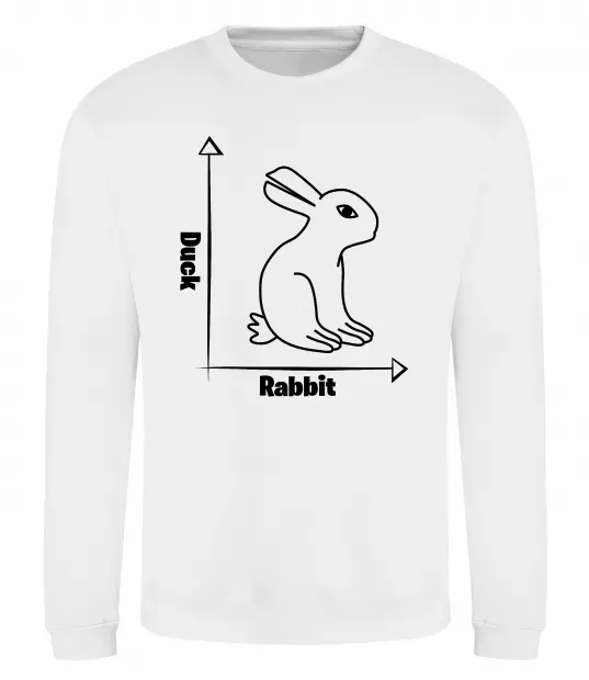 Світшот Duck or rabbit Білий фото