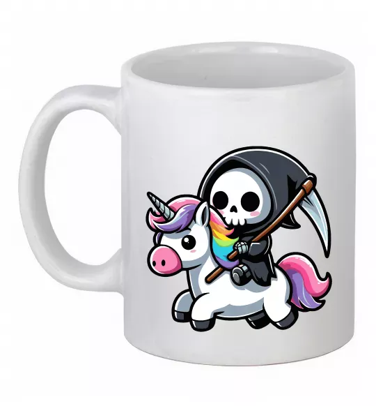 Чашка керамическая Вершник на єдинорозі Белый фото