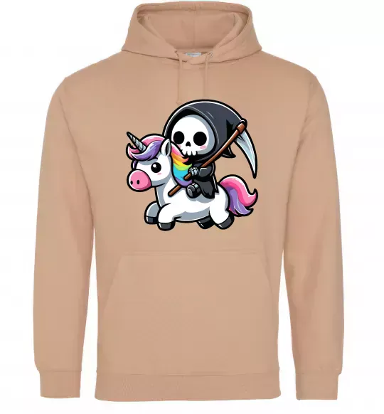 Женская толстовка (худи) Вершник на єдинорозі Песочный фото