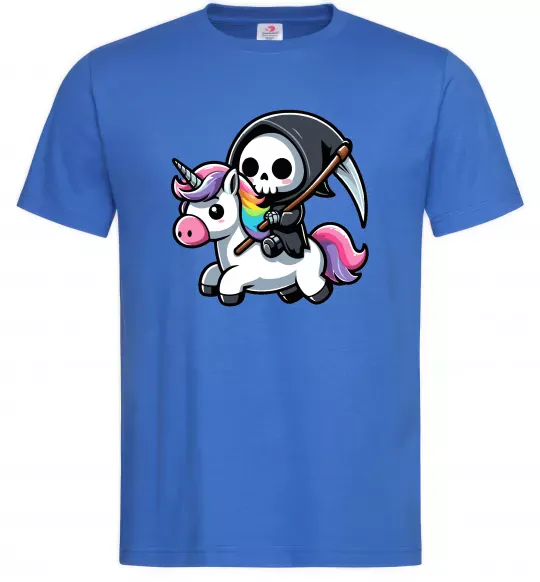 Мужская футболка Вершник на єдинорозі Ярко-синий фото