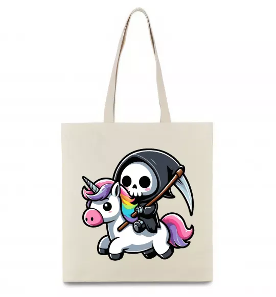 Эко-сумка Вершник на єдинорозі Бежевый фото