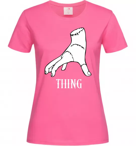 Женская футболка Wednesday thing Ярко-розовый фото