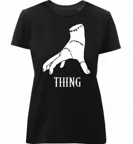 Женская премиум футболка Wednesday once an Addams always an Addams Черный фото