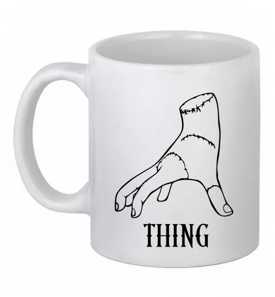 Чашка керамическая Wednesday thing Белый фото
