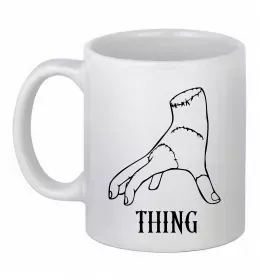 Чашка керамическая Wednesday з парасолькою Белый фото