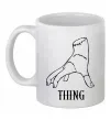 Чашка керамическая Wednesday thing Белый фото