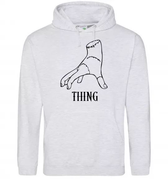 Женская толстовка (худи) Wednesday thing Серый меланж фото