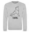 Свитшот Wednesday thing Серый меланж фото