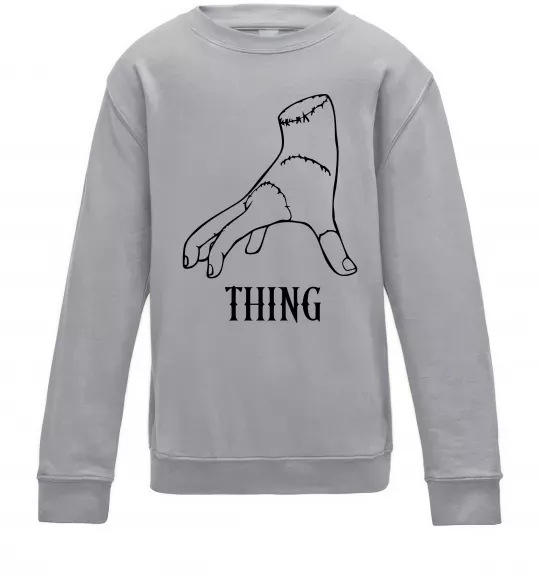 Дитячий світшот Wednesday thing Сірий меланж фото