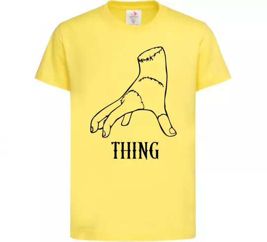 Дитяча футболка Wednesday thing Лимонний фото