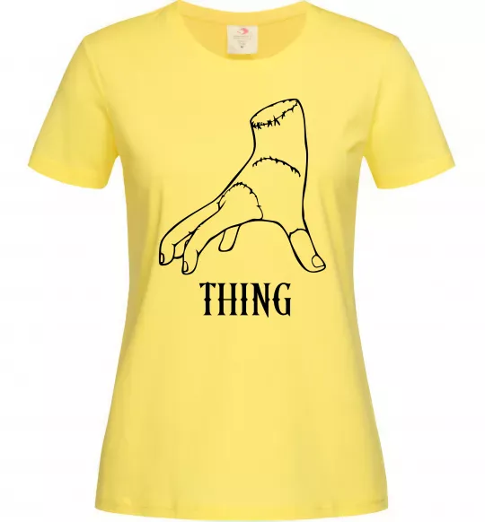 Женская футболка Wednesday thing Лимонный фото