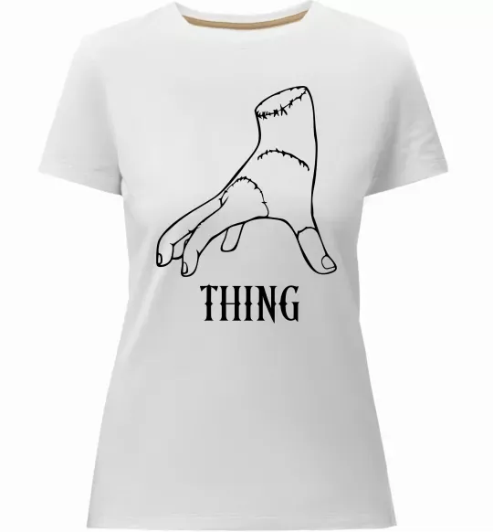 Жіноча преміум футболка Wednesday thing Білий фото