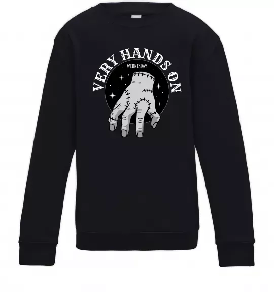 Детский Свитшот Very hands on Черный фото