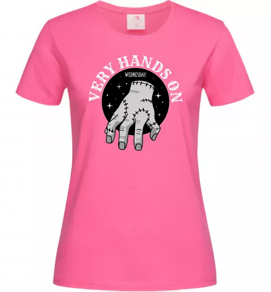 Женская футболка Very hands on Ярко-розовый фото