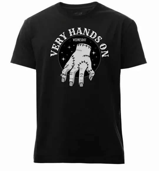 Мужская премиум футболка Very hands on Черный фото