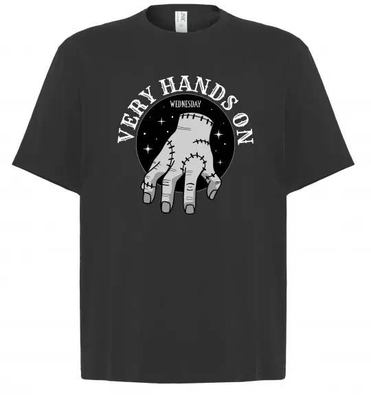 Футболка Оверсайз Very hands on Чорний фото