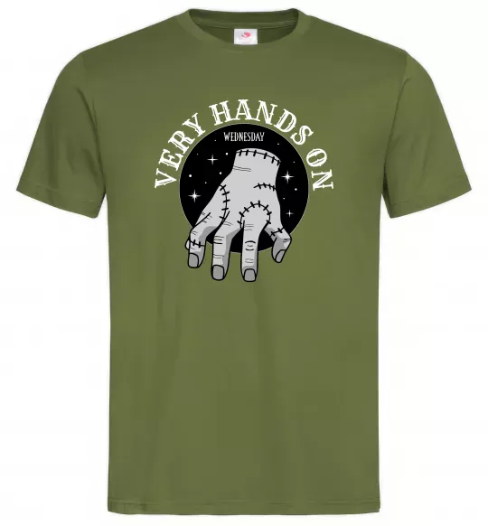 Мужская футболка Very hands on Оливковый фото
