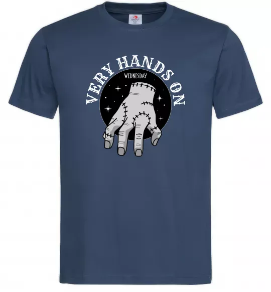 Мужская футболка Very hands on Темно-синий фото